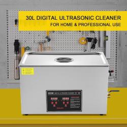 VEVOR Nettoyeur &agrave; Ultrasons 30L en Acier Inoxydable Bac Ultrasons Num&eacute;rique avec Chauffage Temps