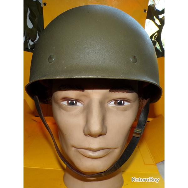 CASQUE MILITAIRE LEGER DE L'ARMEE B.W ALLEMAGNE DE L'OUEST TYPE O.T.A.N , U.S , TAILLE 56-58 ,PEU SE