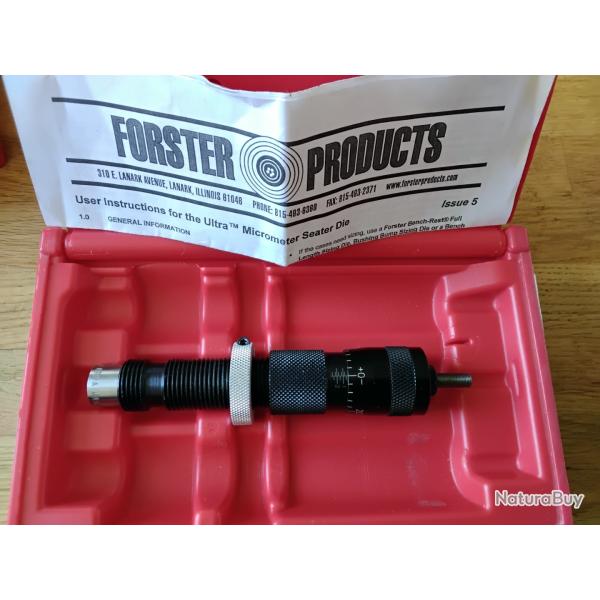 Outil de sertissage microm�trique FORSTER pour calibre .338 Lapua Magnum.U00127