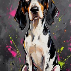 ARIEGEOIS - autocollant chien de chasse - collection GALT DOGS