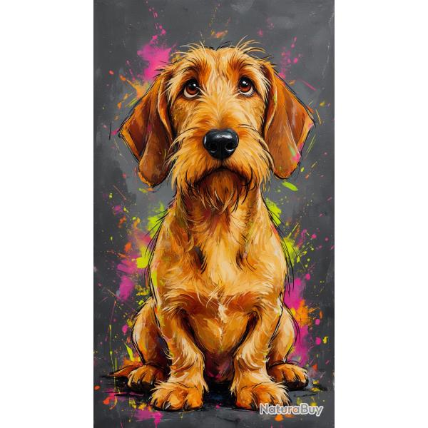 BASSET FAUVE DE BRETAGNE - autocollant chien de chasse - collection GALT DOGS