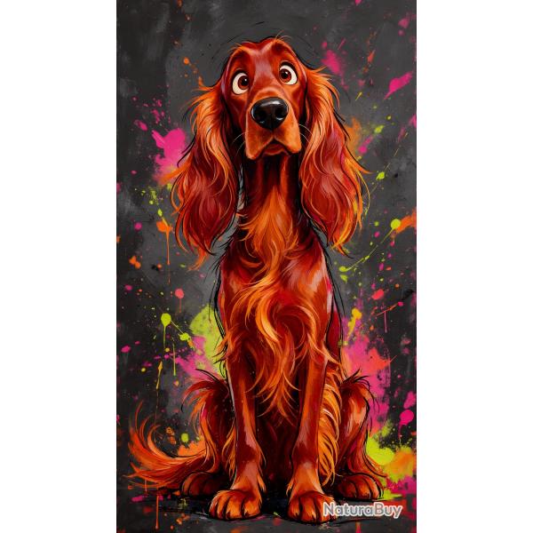 SETTER IRLANDAIS - autocollant chien de chasse - collection GALT DOGS