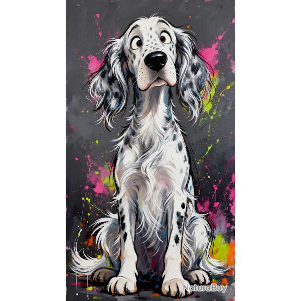 SETTER ANGLAIS - autocollant chien de chasse - collection GALT DOGS