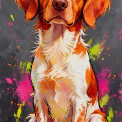 EPAGNEUL BRETON - autocollant chien de chasse - collection GALT DOGS