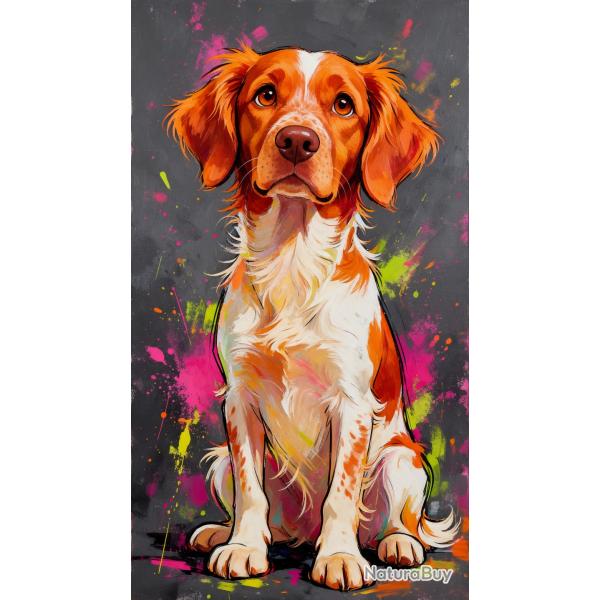 EPAGNEUL BRETON - autocollant chien de chasse - collection GALT DOGS