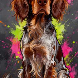 EPAGNEUL PICARD - autocollant chien de chasse - collection GALT DOGS