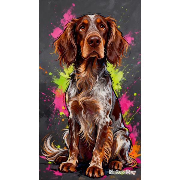 EPAGNEUL PICARD - autocollant chien de chasse - collection GALT DOGS