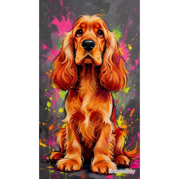 COCKER ANGLAIS FAUVE - autocollant chien de chasse - collection GALT DOGS
