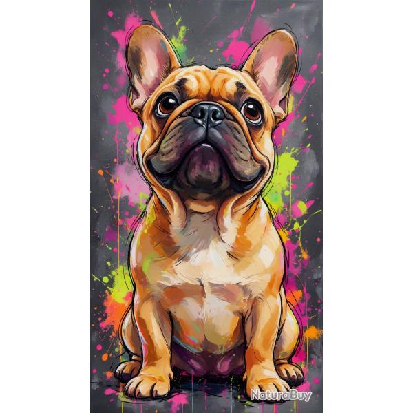 BOULEDOG FRANCAIS - autocollant chien de compagnie - collection GALT DOGS