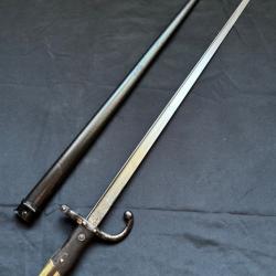 Ba&iuml;onnette fran&ccedil;aise Gras 1874 monomatricule - WW1 (2)