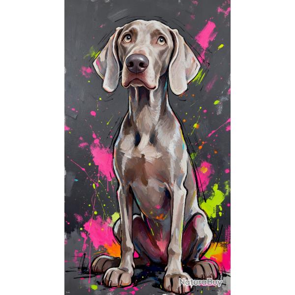 BRAQUE DE WEIMAR - autocollant chien de chasse - collection GALT DOGS