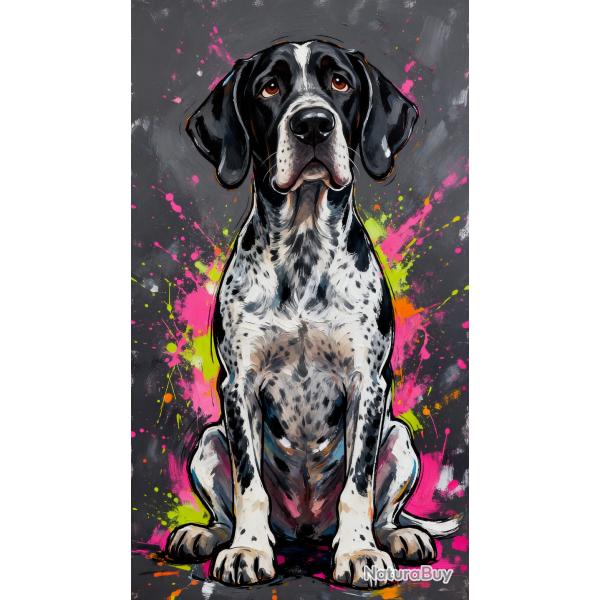 BRAQUE D'AUVERGNE - autocollant chien de chasse - collection GALT DOGS