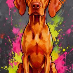BRAQUE HONGROIS (VIZSLA) - autocollant chien de chasse - collection GALT DOGS
