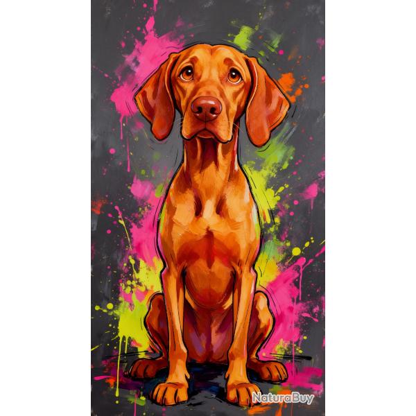 BRAQUE HONGROIS (VIZSLA) - autocollant chien de chasse - collection GALT DOGS