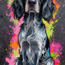EPAGNEUL BLEU DE PICARDIE - autocollant chien de chasse - collection GALT DOGS
