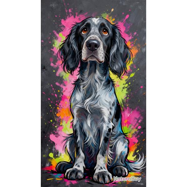 EPAGNEUL BLEU DE PICARDIE - autocollant chien de chasse - collection GALT DOGS