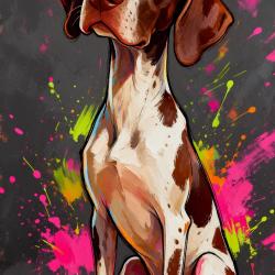 POINTER ANGLAIS - autocollant chien de chasse - collection GALT DOGS