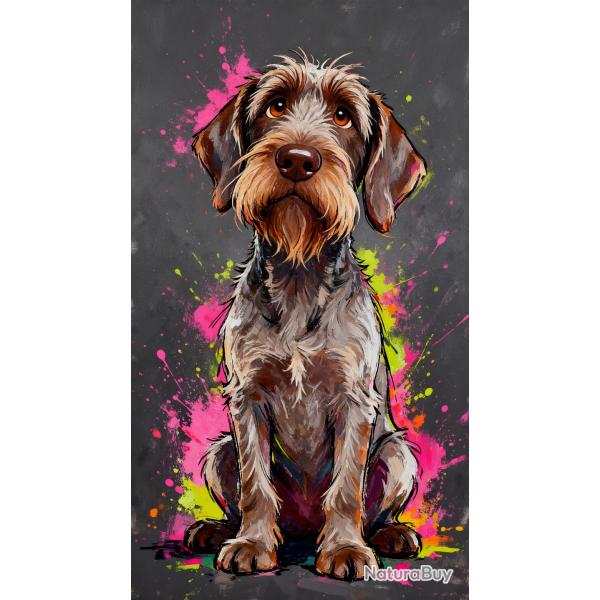 GRIFFON KORTHALS - autocollant chien de chasse - collection GALT DOGS