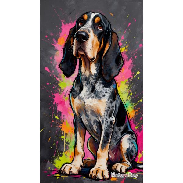 GRAND BLEU DE GASCOGNE - autocollant chien de chasse - collection GALT DOGS