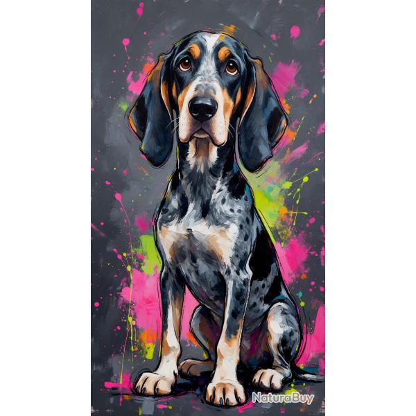 PETIT BLEU DE GASCOGNE - autocollant chien de chasse - collection GALT DOGS