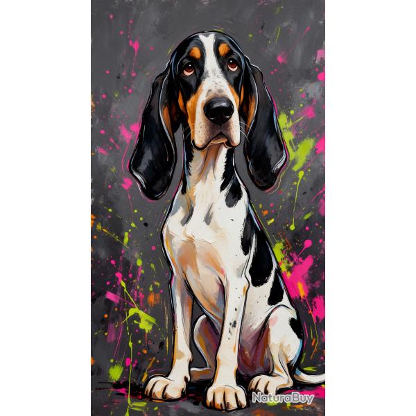 GASCON SAINTONGEOIS - autocollant chien de chasse - collection GALT DOGS