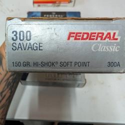 Bo&icirc;te de munition 300 Savage 150 g softpoint Federal classicclassic