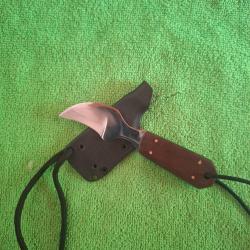 Couteau Fixe Custom Fred perrin - Fait Main Fruit kniffe mod&egrave;le unique