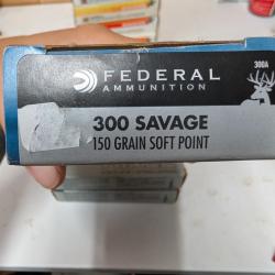 Munition 300 Savage 150 g. Softpoint Federal classic