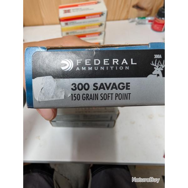 Munition 300 Savage 150 g. Softpoint Federal classic