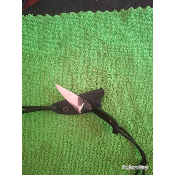 Couteau Fixe Custom Fred perrin - Fait Main devil finger mod�le unique