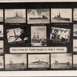 Carte postale vintage Souvenir of Portsmouth Navy Week - N&deg;8959