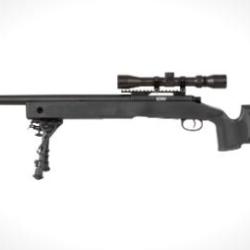 REPLIQUE LONGUE 6MM SA-S02 CORE SNIPER LUNETTE ET BIPIED NOIRE