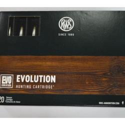 1 BOITE DE 20 MUNITIONS RWS CALIBRE 8X68 S EVOLUTION 13G/200GR NEUVE