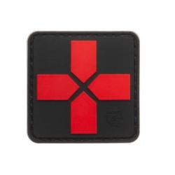 &Eacute;cusson en caoutchouc Croix-Rouge 40 mm