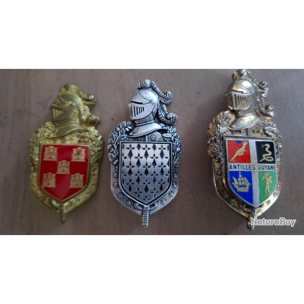 Lot de 3 insignes de la gendarmerie anciens. Int�ressants