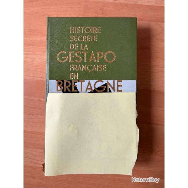 Livre, histoire secr�te de la Gestapo fran�aise en Bretagne en deux tomes