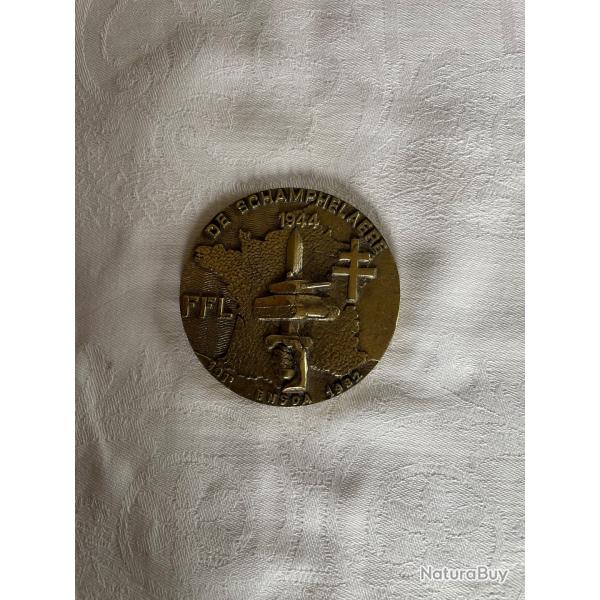 M�daille de table en bronze ENSOA 1982