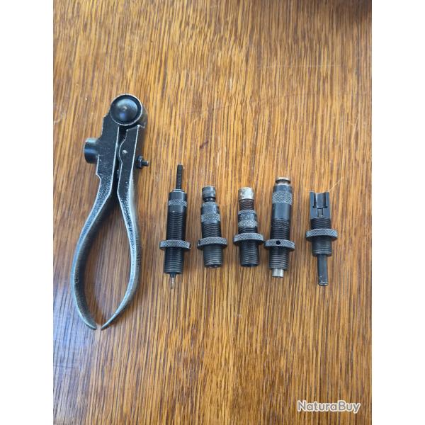 Lyman 310 - Pince de rechargement ancienne - Calibre .38/.357 - 5 outils - Bo�te d'origine