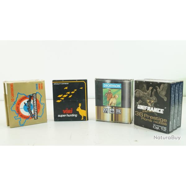 munitions cal 12 lots de100 cartouches en boite pour ench�re 1� sans prix de r�serve