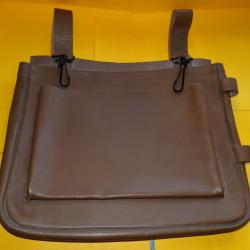 ETUI POCHETTE EN CUIR POUR LE FACTEUR  DE L'ARMEE FRANCAISE , 1 POCHE PRINCIPALE ET 1 PETITE POCHE S
