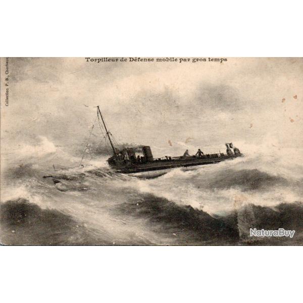 Carte postale ancienne - Torpilleur de D�fense mobile par gros temps - N�8960
