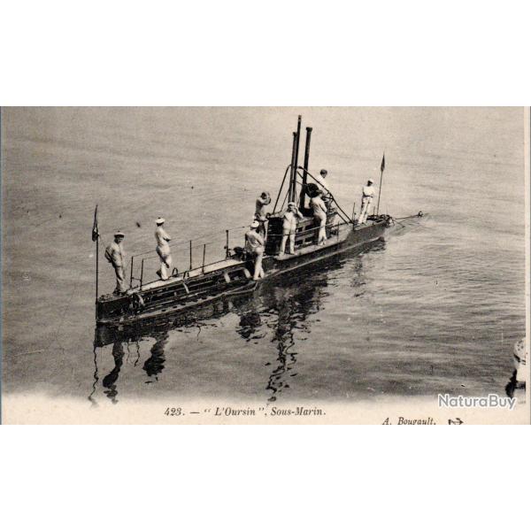 Carte postale ancienne Sous-marin L'Oursin par A. Bougault - N�8962