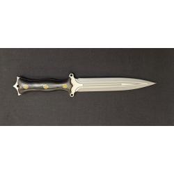 SMITH CHU Dague - Couteau Survival Full Tang 33 cm avec Manche Bois