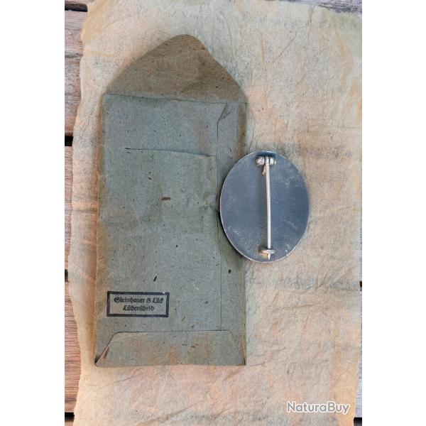 Verwundetenabzeichen, argent, avec son enveloppe de remise d'origine