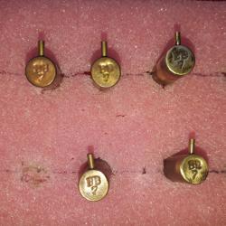 Lot de 5 cartouches 7MM Broche Allemande B&B (Braun & Bloem &agrave; Dusseldorf)