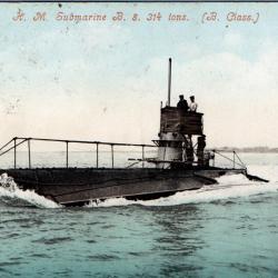 Carte postale H.M. Submarine B.8 de 1909 - N&deg;8965