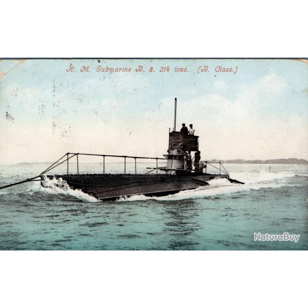 Carte postale H.M. Submarine B.8 de 1909 - N�8965