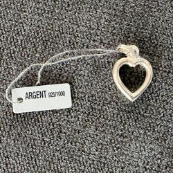 Pendentif coeur en argent - neuf