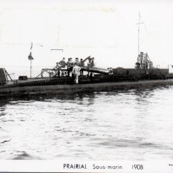 Carte postale ancienne - Sous-marin Prairial 1908 - N&deg;8220