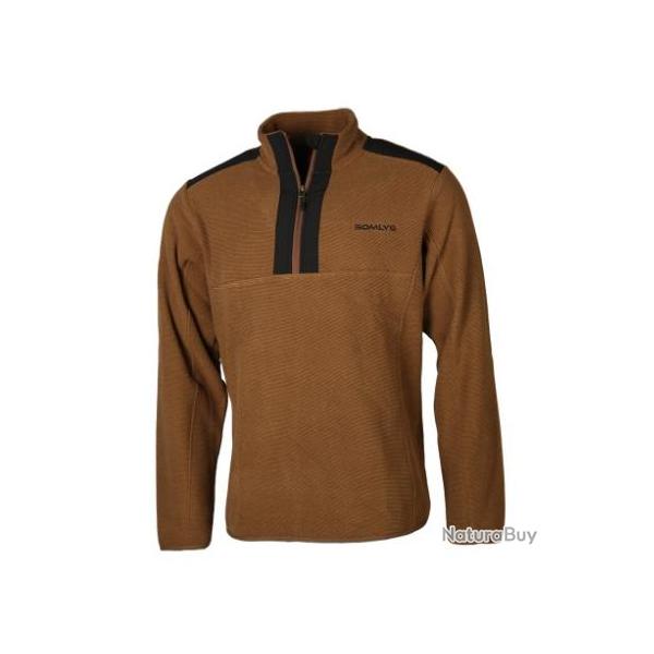 Pull Somlys marron col zip taille L
